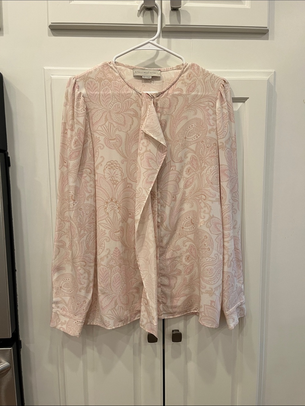 Pink Paisley Silk Stella McCartney Blouse Size 40